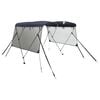 vidaXL 3-bow Bimini Top with Mesh Sidewalls 183x(185-198)x137 cm