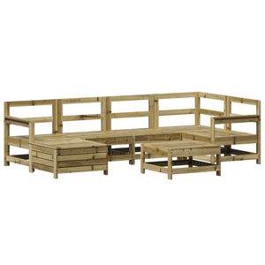 vidaXL 7 Piece Garden Sofa Set Impregnated Wood Pine