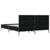 vidaXL Bed Frame without Mattress Black 160x200 cm