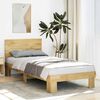 vidaXL Bed Frame with Headboard without Mattress 90x190 cm Solid Wood Oak