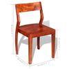 vidaXL Dining Chairs 2 pcs Solid Acacia Wood Acacia
