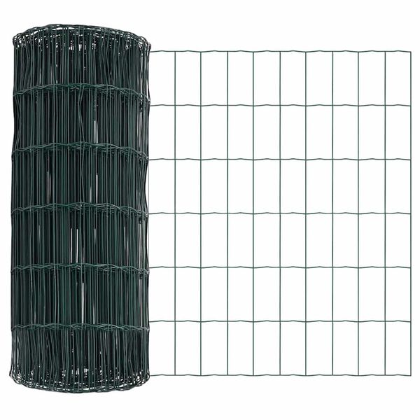 vidaXL Euro Fence Green 0.4 x 10 m PVC-coated iron