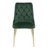 Venture Home Dining Chairs 2 pcs Velvet Deluxe Velvet Forest Green and Brass