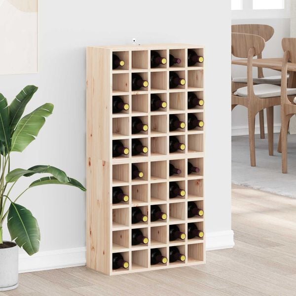 vidaXL Wine Rack 2 pcs Natural 56 x 25 x 56 cm Solid Pine Wood