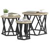 vidaXL Nesting Side Table 3 pcs Sonoma Oak Engineered Wood and Steel