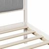 vidaXL Bed Frame with Upholstered Headboard Light Grey 160 x 200 cm