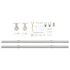vidaXL Sliding Door Hardware Kit 200 cm Stainless Steel Silver