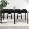 vidaXL Garden Table Black 159.5x82.5x76 cm Solid Wood Pine