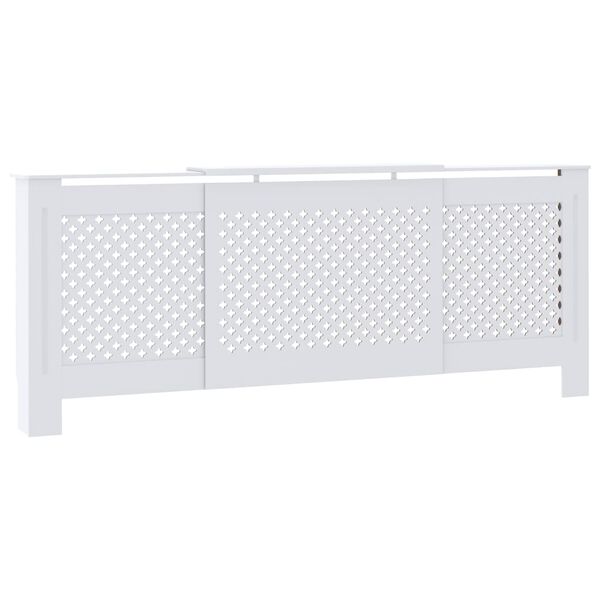 vidaXL MDF Radiator Cover White 205 cm