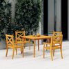 vidaXL Garden Table 110x110x75 cm Solid Wood Acacia