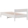 vidaXL Bed Frame without Mattress White 90x190 cm Single Solid Wood Pine