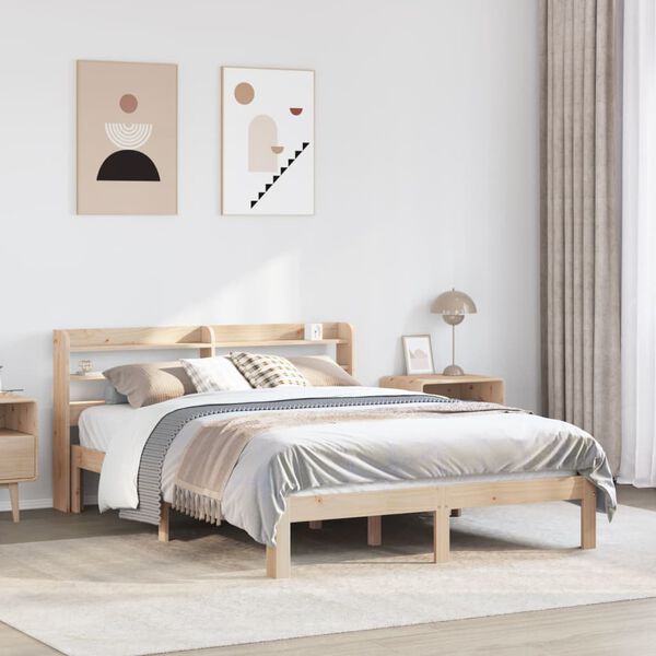 vidaXL Bed Frame with Headboard without Mattress 160x200 cm