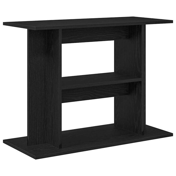 vidaXL Aquarium Stand Black Oak 80x35x60 cm Engineered Wood