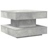 vidaXL Coffee Table 360-Degree Rotatable Concrete Grey 50x50x34.5 cm