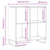 vidaXL Record Cabinet Smoked Oak 84.5x38x89 cm Engineered Wood