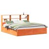 vidaXL Bed Frame without Mattress Wax Brown 180x200 cm Super King Solid Wood Pine