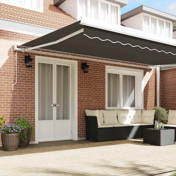 vidaXL Awning Frame Manual White 450 x 300 cm Aluminium