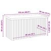 vidaXL Garden Storage Box with Storage Brown 119 x 44 x 58.5 cm