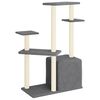 vidaXL Cat Tree with Sisal Scratching Posts Dark Grey 107.5 cm