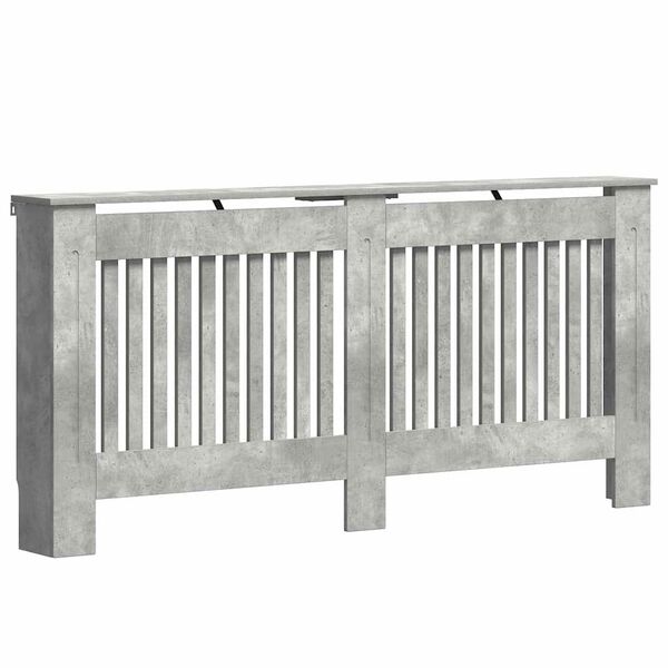 vidaXL Radiator Cover Concrete Grey 172 x 19 x 81.5 cm Engineered Wood