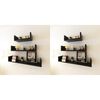 vidaXL Wall Shelves 6 pcs Black
