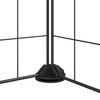 vidaXL 60-Panel Pet Cage with Door Black 35x35 cm Steel