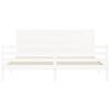 vidaXL Bed Frame without Mattress White Super King Size Solid Wood
