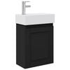 vidaXL Bathroom Vanity Unit with Tap Black 45.5 x 22.5 x 84 cm