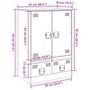 vidaXL Highboard Pink 67x39x95 cm Steel