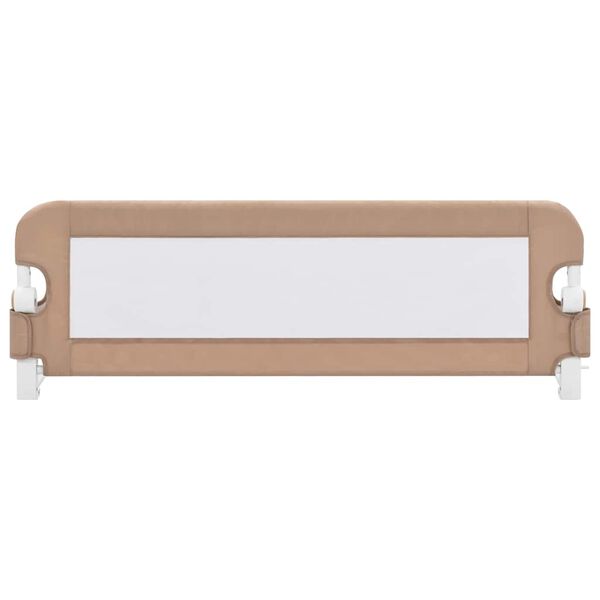 vidaXL Toddler Safety Bed Rail Taupe 120x42 cm Polyester