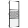 vidaXL Glass Door 93 x 3.5 x 201.5 cm Aluminium Black