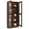 vidaXL Vitrine Cabinet Brown Oak 82.5x30.5x185 cm Engineered Wood