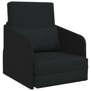 vidaXL Folding Sofa Bed Black 65 x 80 x 83 cm Fabric