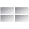 vidaXL Stair Tread Rectangular 4 pcs Silver 80 x 40 cm Aluminium