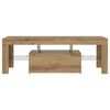 vidaXL TV Cabinet with LED Lights Artisan Oak 120x36.5x40 cm Engineered Wood
