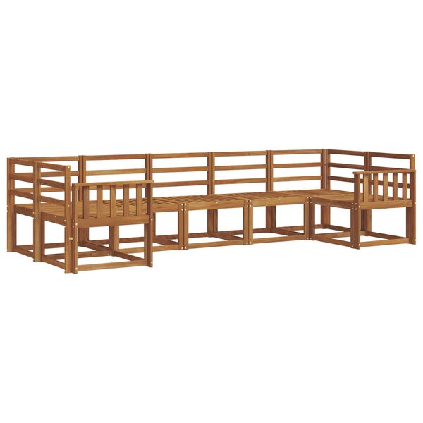 vidaXL Outdoor Sofa Set 7 pcs Natural Solid Acacia Wood