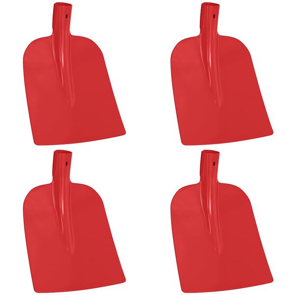 vidaXL Shovel Head 4 pcs Red 32 x 24.5 cm Powder-Coated Steel