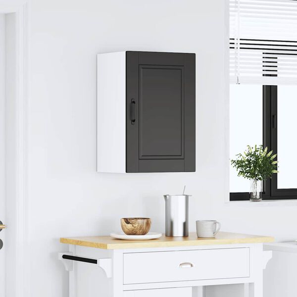 vidaXL Kitchen Wall Cabinet&nbsp;Porto Black Engineered Wood