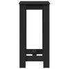 vidaXL Bar Table Black 51x50x103.5 cm Engineered Wood