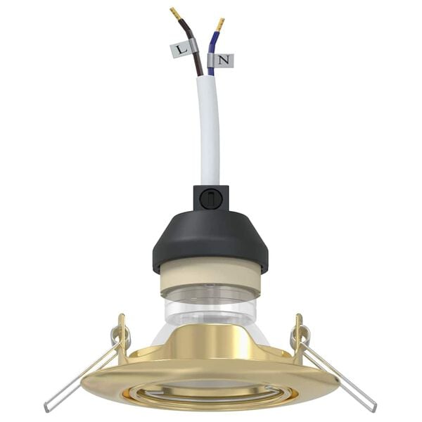 vidaXL Spotlight 24 pcs Gold 9 x 9 x 2.5 cm Metal