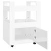 vidaXL Kitchen Trolley High Gloss White 60x45x80 cm Engineered Wood