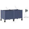 vidaXL Garden Planter with Irrigation&Wheels 2 pcs Grey PP