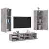 vidaXL 5 Piece TV Wall Units Concrete Grey Engineered Wood