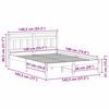 vidaXL Bed Frame Brown 140 x 190 cm Solid Pine Wood