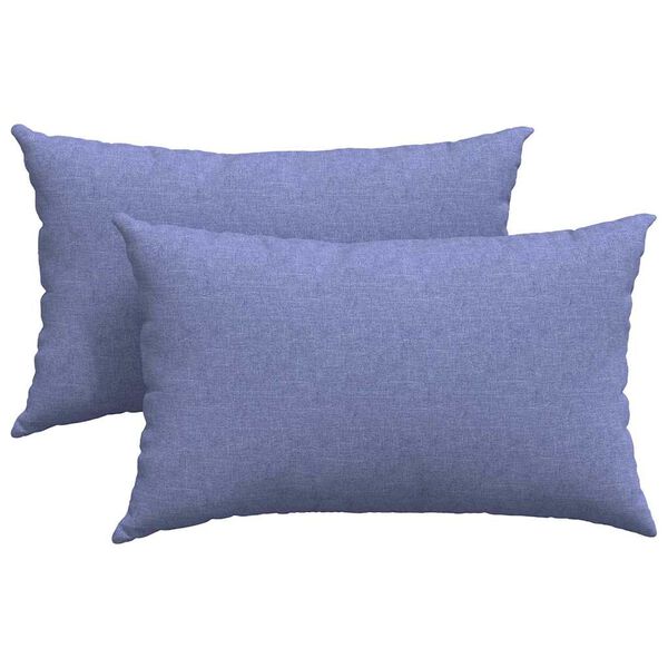 vidaXL Sofa Pillows 2 pcs Jeans Blue 50 x 30 cm Fabric