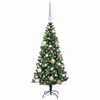 vidaXL Artificial Pre-lit Christmas Tree Green 120 cm PVC and Metal