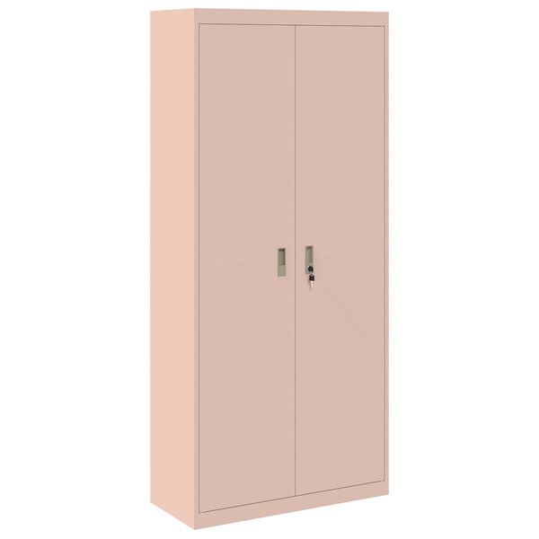 vidaXL Storage Cabinet 2 pcs Pink 90 x 40 x 200 cm Steel