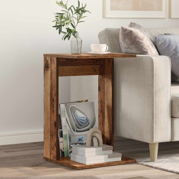 vidaXL Side Table Old Wood 40 x 38 x 62.5 cm Engineered Wood