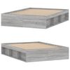 vidaXL Bed Frame without Mattress Grey Sonoma 135x190 cm Double Double