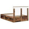vidaXL Bed Frame with Headboard Old Wood 120 x 190 cm Solid Pine Wood